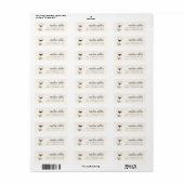 Wine Glass Return-adres Etiket (Full Sheet)
