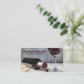 Wine Glass | Rode wijnfles Visitekaartje (Staand voorkant)