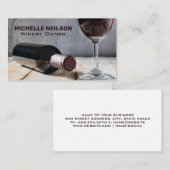 Wine Glass | Rode wijnfles Visitekaartje (Voorkant / Achterkant)