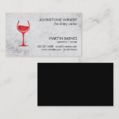 Wine Glass | Rustisch (rood) Visitekaartje (Voorkant / Achterkant)