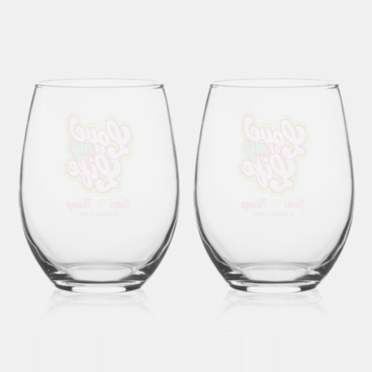 wine Glass Set Wijnglas Zonder Voet (Achterkant)