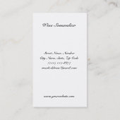 Wine Glass Sommelier Visitekaartje (Achterkant)