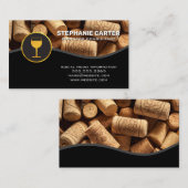 Wine Glass | Stapel kurken Visitekaartje (Voorkant / Achterkant)