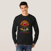 Wine Glass Thankgiving  Wine Happy Hallothanksmas T-shirt (Voorkant volledig)