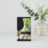 Wine Glass | wijngaard | Sommelier Tasting Visitekaartje (Staand voorkant)