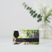 Wine Glass | wijngaard | Sommelier Visitekaartje (Staand voorkant)