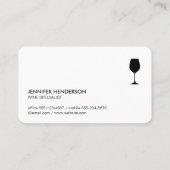 Wine Glass | wijngaard | Sommelier Visitekaartje (Achterkant)