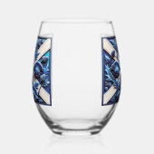 Wine Glass with flag of Scottish Thistles Wijnglas Zonder Voet (Links)