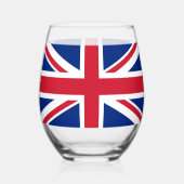Wine Glass with flag of United Kingdom Wijnglas Zonder Voet (Voorkant)