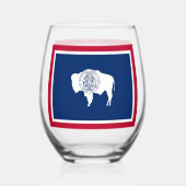 Wine Glass with flag of Wyoming, USA Wijnglas Zonder Voet (Voorkant)