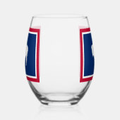Wine Glass with flag of Wyoming, USA Wijnglas Zonder Voet (Links)