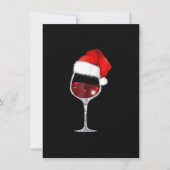 Wine Glass Xmas T-shirt Kerstwijn houdt van Santa  Kaart (Voorkant)