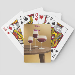 Wine Glasses On Table Your Name Card Deck  Pokerkaarten