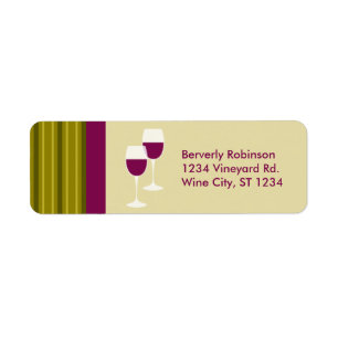 Wine Glasses Return Label