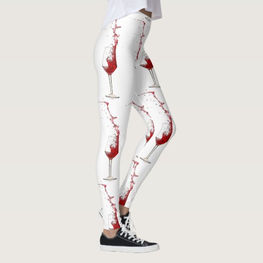 Wine Glasses Splashing Red Wine  Leggings (Rechts)