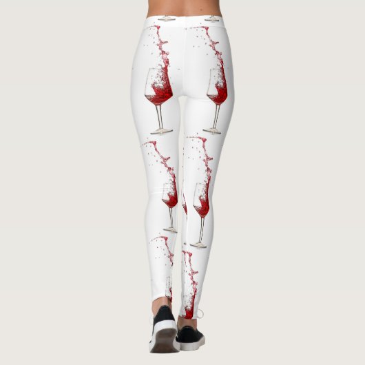 Wine Glasses Splashing Red Wine Leggings (Achterkant)