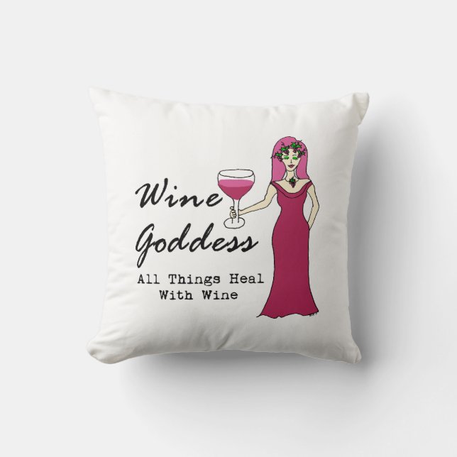Wine Goddess "All Devices Heal" Sierkussen (Voorkant)