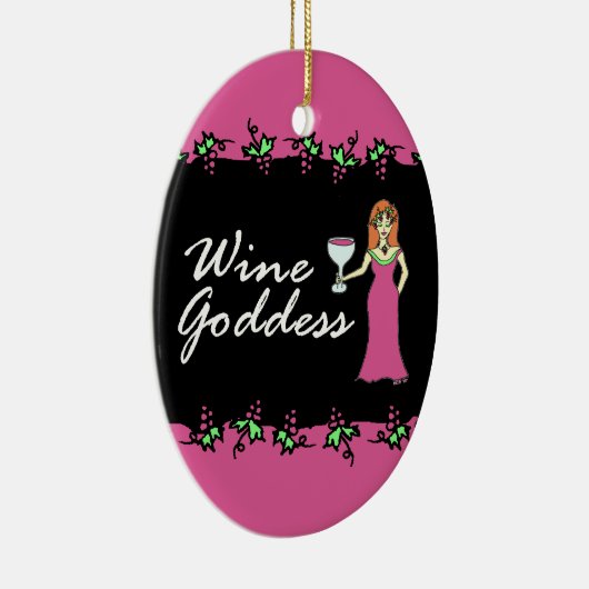 Wine Goddess Divine Grapevine Garland Keramisch Ornament (Rechts)