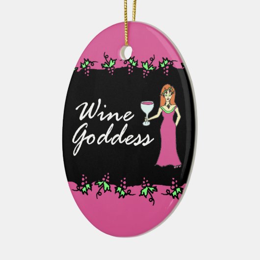 Wine Goddess Divine Grapevine Garland Keramisch Ornament (Links)