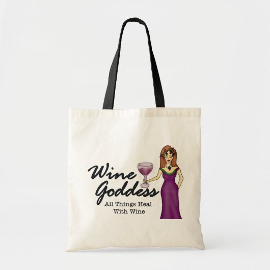 Wine Goddess Shopping Bag Tote Bag (Voorkant)