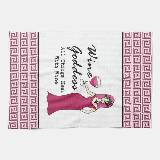 Wine godin: "Alles is gezond.." Theedoek (Horizontaal)