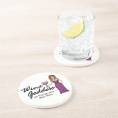 Wine godin: "Alles is gezond.." Zandsteen Onderzetter (Zijkant)