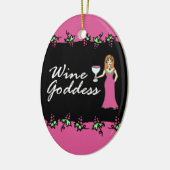Wine godin Divine Grapevine w/Custom Message Keramisch Ornament (Links)