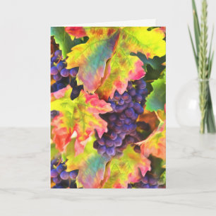 Wine Grape Harvest Blank Kaart