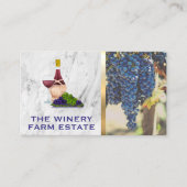 Wine Grapes Barrell | Fles wijn Visitekaartje (Voorkant)
