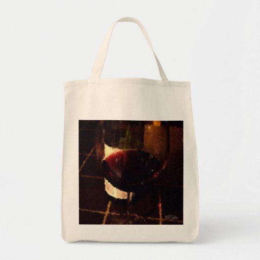 Wine Grocery Gift Bag Tote Bag (Voorkant)