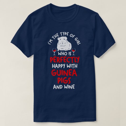 Wine Guinea Pig Premium 5671 T-shirt (Design voorkant)