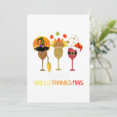 Wine Halloween Kerstmis Thanksgivi Bedankkaart (Staand voorkant)
