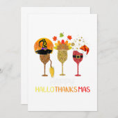 Wine Halloween Kerstmis Thanksgivi Bedankkaart (Voorkant / Achterkant)