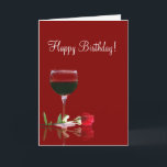 Wine Happy Birthday Friend Kaart<br><div class="desc">Niet alleen een  kaart,  maar ook een beetje schattig! Ik wens je vriend een geweldige verjaardag,  met veel wijn!</div>