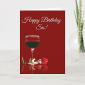 Wine Happy Birthday to Zister Kaart (Voorkant)