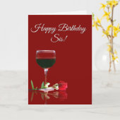 Wine Happy Birthday to Zister Kaart (Gele Bloem)