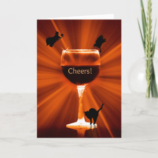 Wine Happy Halloween Kaarten