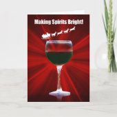 Wine Holiday Kerstmis Kaart (Voorkant)