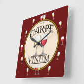 WINE-Humor Acrylwandklok Vierkante Klok (Hoek)