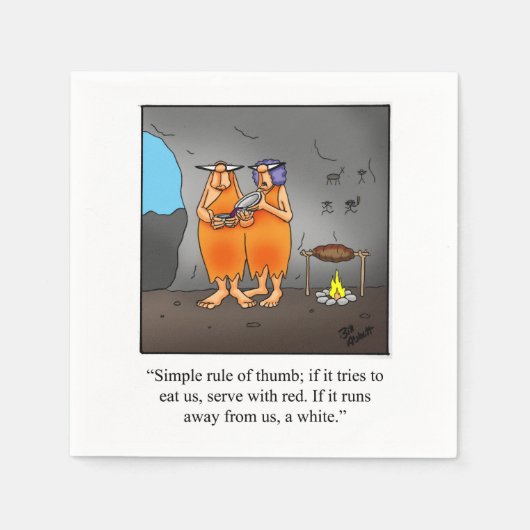 Wine Humor Cocktail Party Napkins Servet (Voorkant)