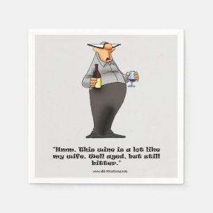 Wine Humor Cocktail Party Napkins Servet