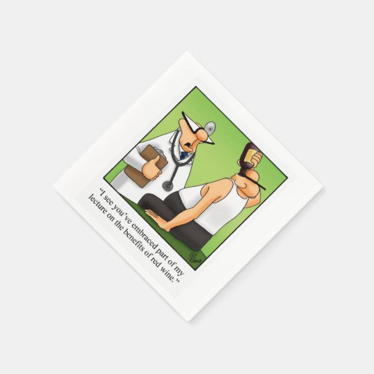 Wine Humor Cocktail Party Napkins Servet (Hoek)