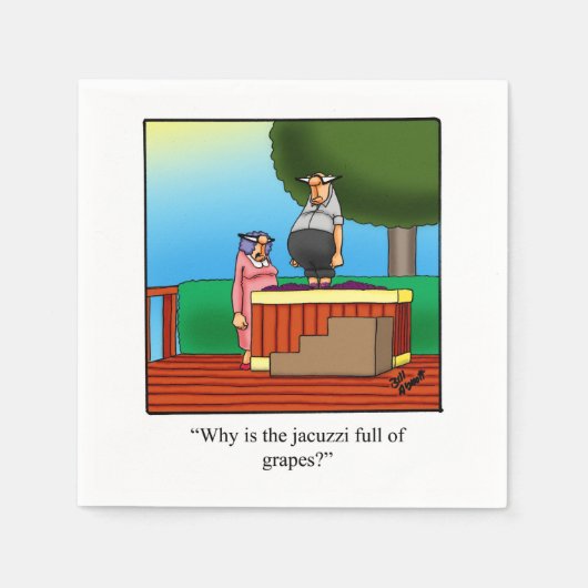 Wine Humor Cocktail Party Napkins Servet (Voorkant)