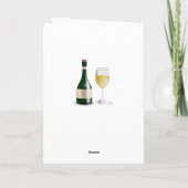 Wine Humor Het dromen van een witte kersttefheid Kaart (Achterkant)