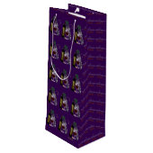 Wine Humorous Graphics Wijn Cadeautas (Achterkant Gekanteld)