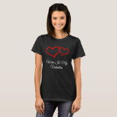 Wine Is My Valentine Valentines Day Humor T-shirt (Voorkant volledig)