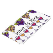 Wine Is Nice Flexible Photo Magnet Magneet (Linkerzijde)