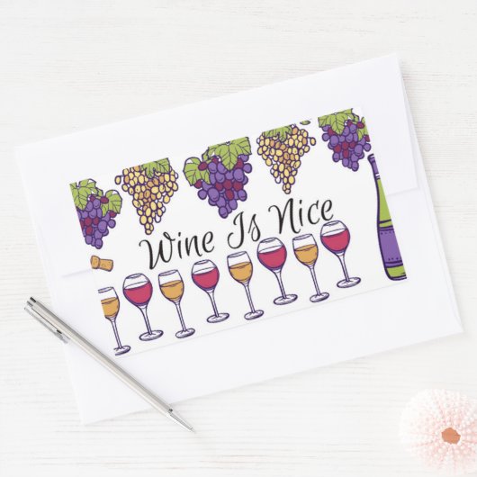 Wine Is Nice Sticker (Envelop)