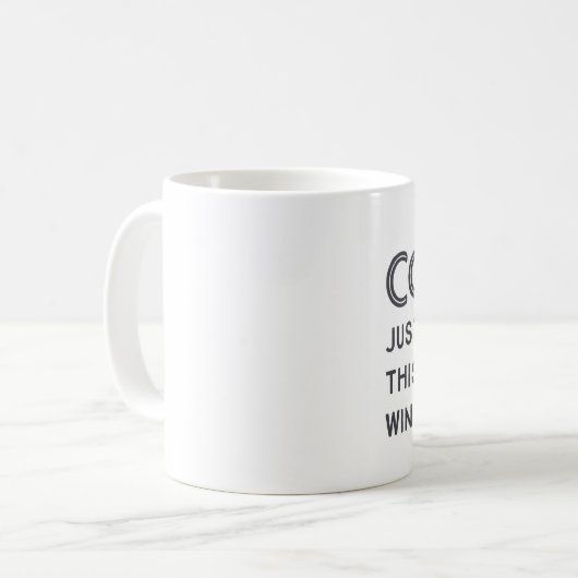 Wine Joke Coffee Mok (Voorkant links)