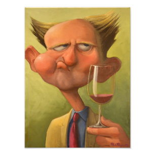 Wine Kauwder Sommelier Foto afdrukken